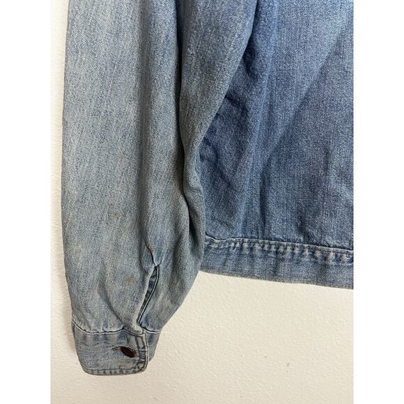 Vintage Levi's Orange R Tab Blue Lightweight Denim Shirt Jacket Large - Picture 3 of 13